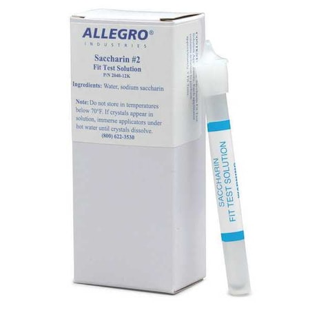 Allegro Industries Fit Testing Solution, Saccharin, PK6 2040-12K