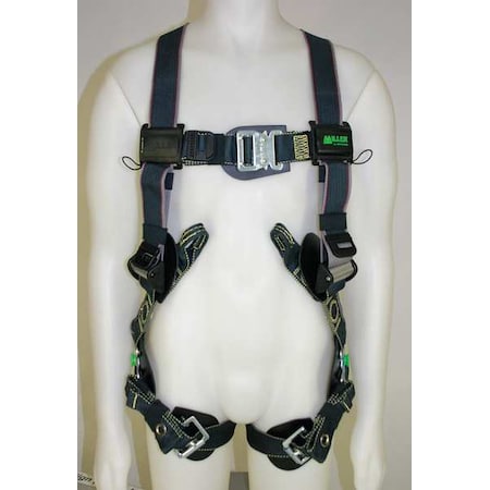 Miller Revolution(R) Arc-Flash Rated Full Body Harness, L/XL, 400 lb., Quick-Connect Chest/ Back D-Ring RKNARRL-TB/UBK