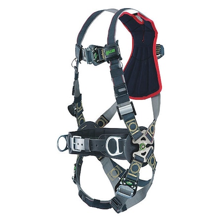 Miller Revolution(R) Arc-Flash Rated Full Body Harness, L/XL, 400 lb., Quick-Connect Chest/ RKNAR-QC-BDP/UBK