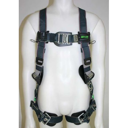 Miller Revolution(R) Arc-Flash Rated Full Body Harness, L/XL, 400 lb., Quick-Connect Chest/ Back D-Ring RKNAR-TB/UBK