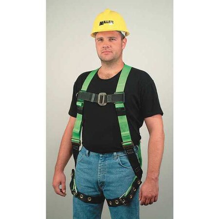 Miller Full Body Harness, L/XL, Polyester 650T-4/UGK