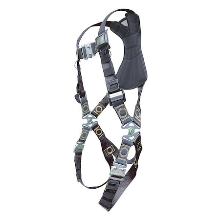Miller Revolution(R) Full Body Harness for Hot Work, L/XL, 400 lb., Quick-Connect Chest/ Back D-Ring RKN-QC/UBK