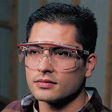 HONEYWELL UVEX Safety Glasses, OTG Clear Polycarbonate Lens, Anti-Fog S2510C
