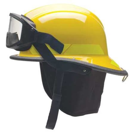 Bullard Fire Helmet, Yellow, Modern, Thermoplastic, 4 pt Ratchet, Fits Hat Size 6-1/2 to 8 LTXYLGIZ4