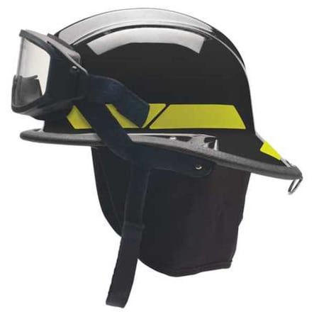 Bullard Fire Helmet, Black, Modern, Thermoplastic, 4 pt Ratchet, Fits Hat Size 6-1/2 to 8 LTXBKGIZ4