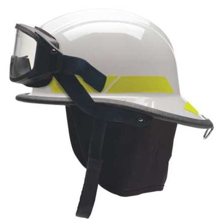 Bullard Fire Helmet, White, Modern, Thermoplastic, 4 pt Ratchet, Fits Hat Size 6-1/2 to 8 LTXWHGIZ4