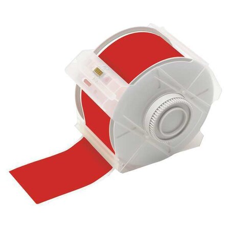Brady Label Tape Cartridge, Red, Labels/Roll: Continuous 113120