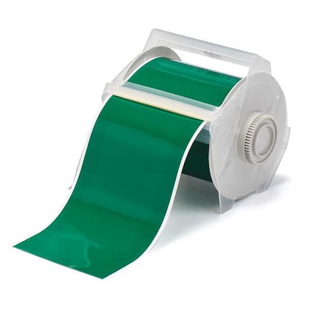 Brady Label Tape Cartridge, Green, Labels/Roll: Continuous 113123