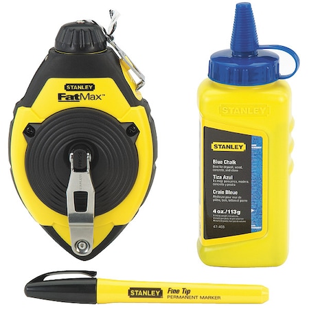 Stanley Chalk Line Reel with 4 oz. Blue Chalk & Fine Tip Marker 47-681L