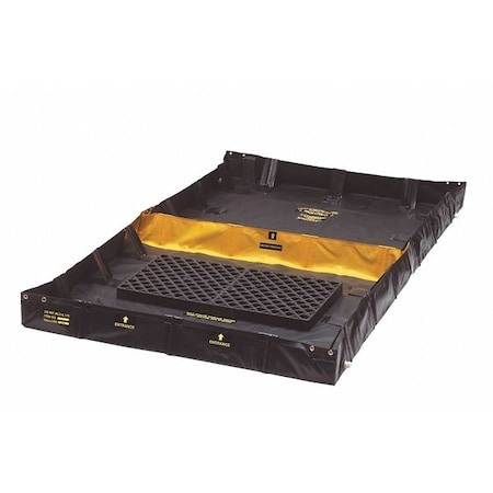 JUSTRITE Decon Berm, Hazmat 3 Compartment, 8 In. (28572) | Zoro