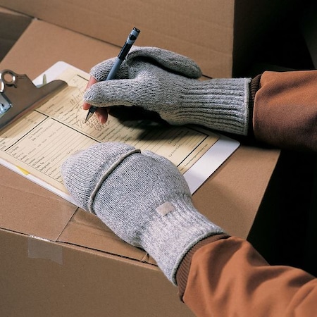 Kinco Cold Protection Gloves, Wool/Nylon/Acrylic, PVC Dots Palm, Acrylic Thermal Lining, Gray, M 5210-M