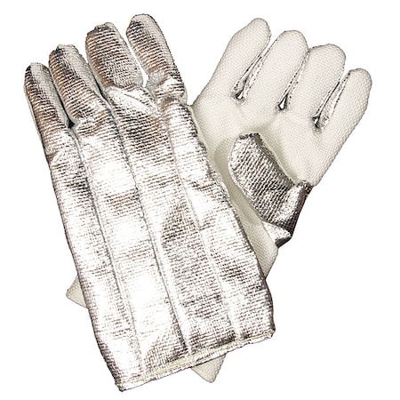 Z-Flex 301 Heat Resistant Gloves, Z-Flex(R) Aluminized Back, Zetex Texturized Fiberglass Palm, Silver 2100020