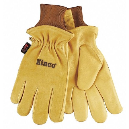Kinco Leather Gloves, Keystone Thumb, Gold, XL, 1 PR 94HK-XL