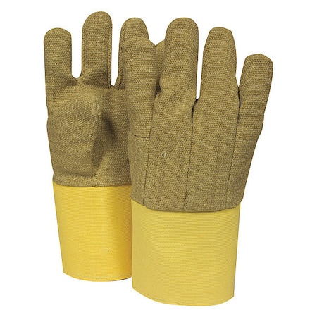 National Safety Apparel Thermal Gloves, PBI/Kevlar(R), 600 Degrees F Max Temp., Brown, Regular, 1 PR G64PBVB07214