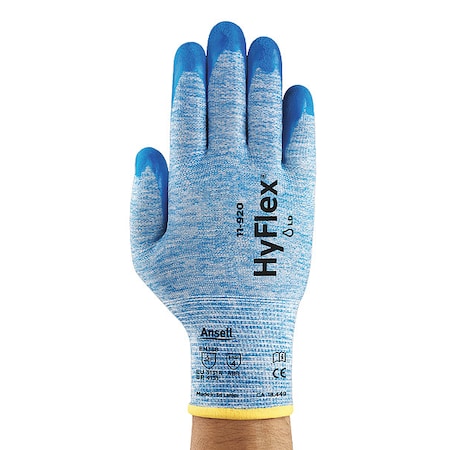 ANSELL Nitrile Coated Gloves, Palm Coverage, Blue, XL, PR 11-920