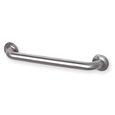Zoro Select Straight Grab Bar, 18" L, Stainless Steel, Unfinished 3P920