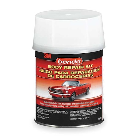 Bondo 1 qt. Light Gray/Red Auto Body Filler Kit 312