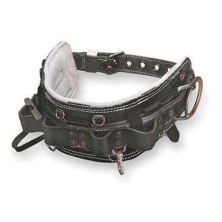 Miller Lineman Belt, 2 D-Rings, Hips Location, Steel, Brass, Includes Padding: Yes , 38 to 48 in 95N/D23BR