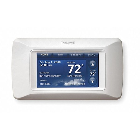 Honeywell Wireless Thermostat, 7 Programs, 4 H 2 C, Hardwired, 24VAC THX9421R5021WW/U