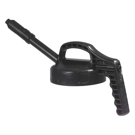 Oil Safe Stretch Spout Lid, w/0.5 In Outlet, Black 100301