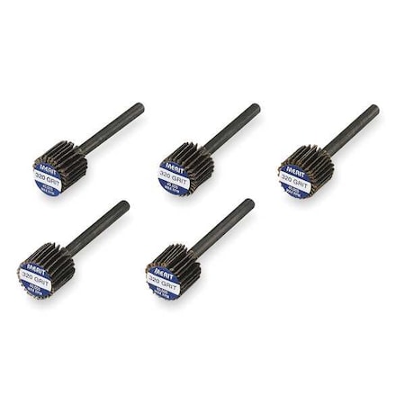 Merit Flap Wheel, AO, 3/8x3/8x1/8 In Shank, 320G 08834137475