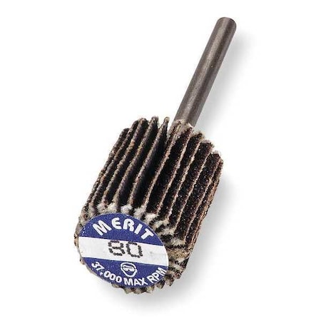 Merit Flap Wheel, AO, 5/8x5/8x1/8 In Shank, 80G 08834131829