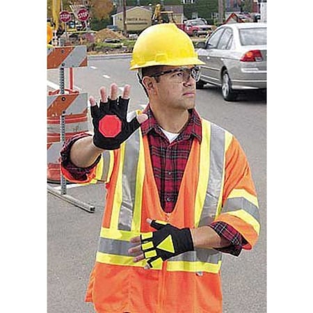 Ergodyne Mechanics Gloves, S/M, Black/Yellow/Red 16434