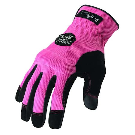 Ironclad Performance Wear Mechanics Gloves, Synthetic Leather Palm, L, Pink TCX-24-L