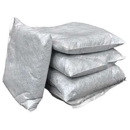 Spilfyter Sorbent Pillow, 10 gal, 10 in x 10 in, Universal, Gray, 20 PK G-61