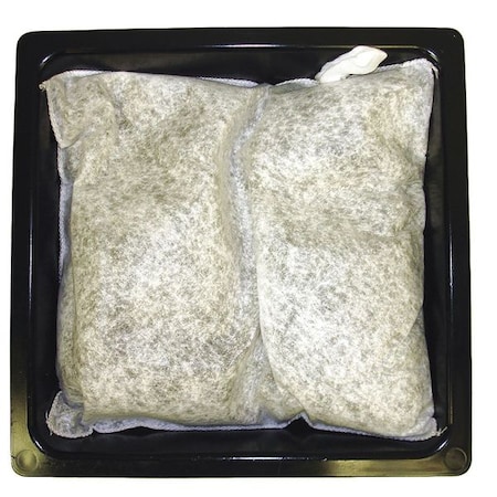 Zoro Select Absorbent Drip Pan, 5.5 gal., Hazardous Liquids and Non-Hazardous Liquids, White 3RPV1