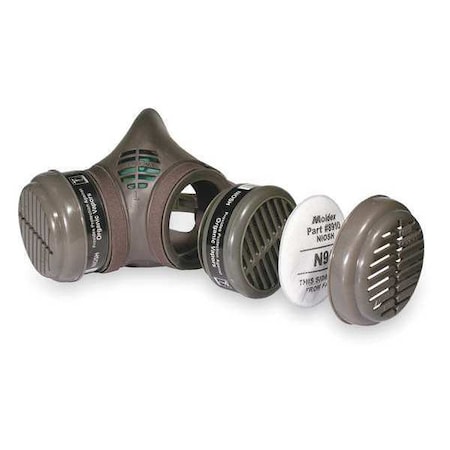 Moldex Half Mask Respirator Kit, 4 Cartridges Included, 8000 Sereies, N95, Organic Vapor, Snap-In Gasket, L 8112N