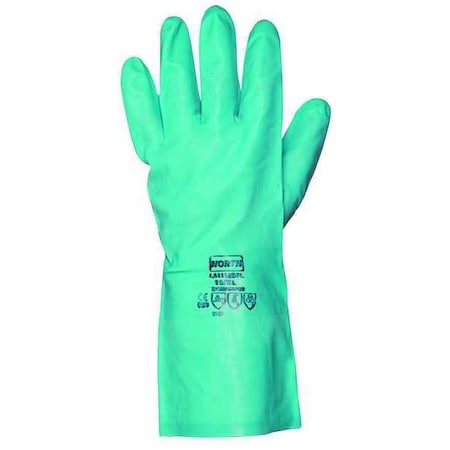 North Chemical Resistant Gloves, 13 in L, 15 mil, Blue, 1 PR LA111EBFL/10