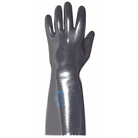 Mapa Chemical Resistant Gloves, Neoprene, 14 in L, 12.00 mil, Blue/Black, 9, 1 PR 334