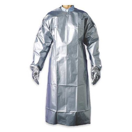 HONEYWELL NORTH Coat Apron, Silver, 50 In. L SSCA/M