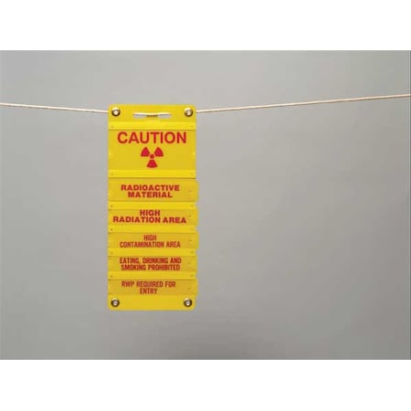Brady Radiation & Laser Sign, 4 5/8 in H x 8 in W, Plastic, Rectangle 34814