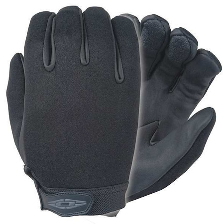 Damascus Gear Law Enforcement Glove, Synthetic Leather Palm, 9" Length, Hook-and-Loop Cuff, Full Finger, Black DNK1 XXL