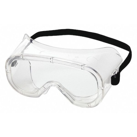 Sellstrom Safety Goggles, Clear Lens, Anti-Fog, Non-Vented, Cloth Strap, 812 Series S81220