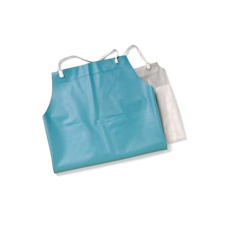 ANSELL AlphaTec Bib Apron, PVC/Vinyl, 18 mil, 44 in L, Green, Universal Size 56-100