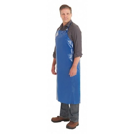 Ansell Bib Apron, Enduro 2000 Polyurethane, Blue, 45 in, Universal 56-802