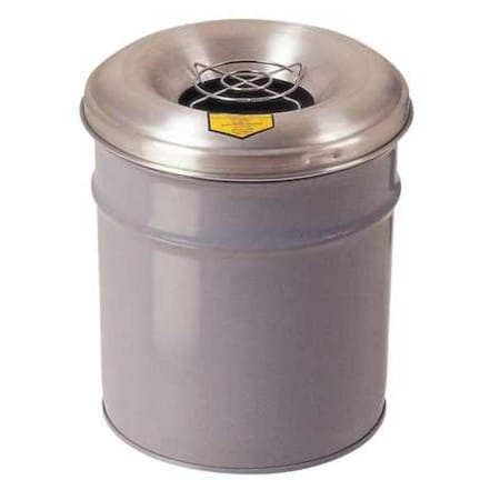 Justrite Cigarette Receptacle, Gray, 4.5 gal 26624G
