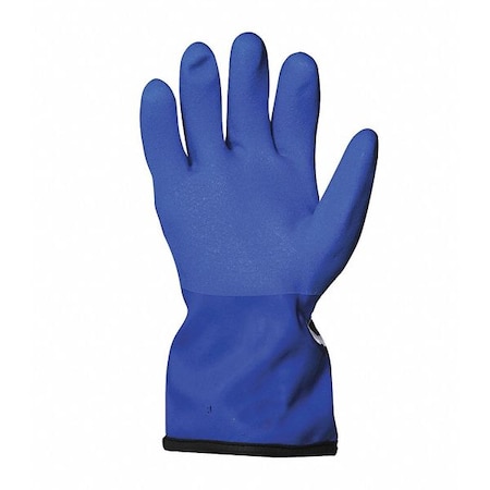 Mapa Chemical Resistant Gloves, PVC, 11 in L, Blue, 9, 1 PR 770