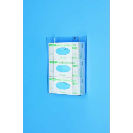 Zoro Select Glove Dispenser, PETG, Holds (3) Boxes , Clear , 16.25 X 10.75 X 4" 3RZT1
