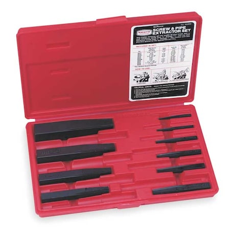 Proto Screw Extractor Set, 1/8-1 In, 10 Piece J9500B