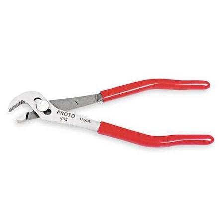 Proto 4 1/16 in Straight Jaw Tongue and Groove Plier Serrated, Plastic Grip J235