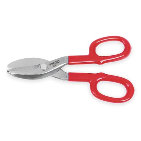 Proto Tinners Snip, Straight, 10 in, Tool Steel Jaw J320