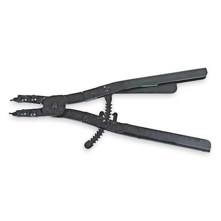 Proto Internal Retaining Ring Plier, 16 1/2 in, 0.120 in Tip, 0 Degree Angle, Spring-Loaded Ratchet J364