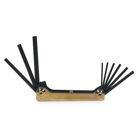 Proto 9 Piece SAE Fold-Up Hex Key Set, J4993 J4993