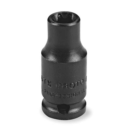 Proto 3/8 in Drive Impact Socket Standard Socket, black oxide, Steel, E10 J7210TX