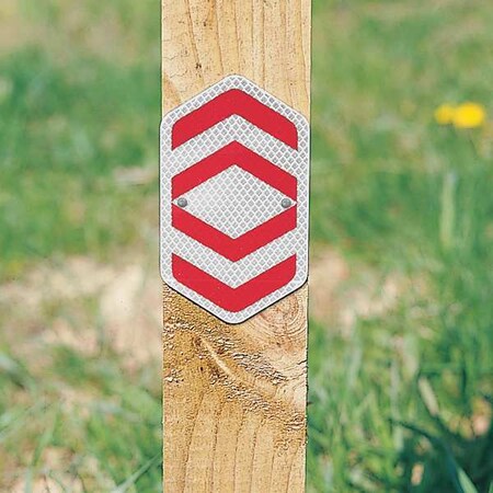 Incom Flat Reflector, Red/White Aluminum RE869 | Zoro