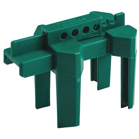 Brady Ball Valve Lockout, Grn, 1/2 to 2-1/2 In. BS07A-GN